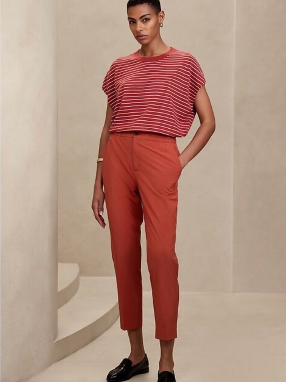 Banana Republic Airstretch Tapered Pants